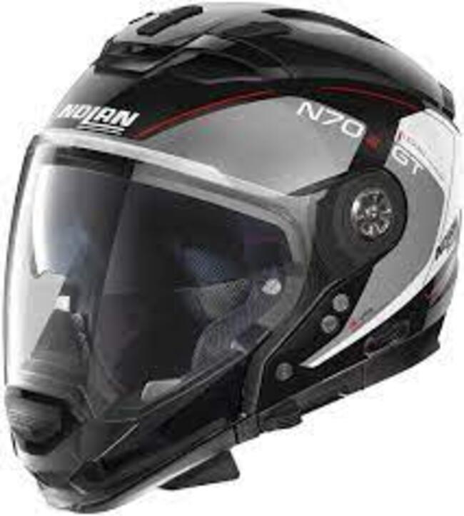 Nolan Caschi Modulari Nero/bianco/rosso